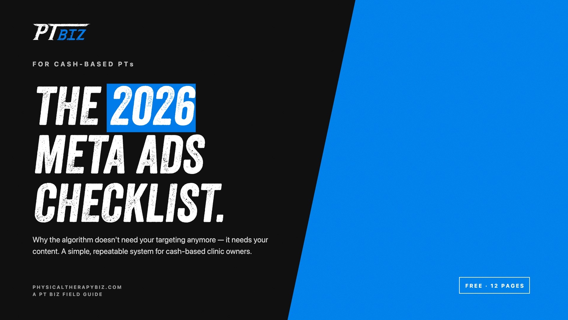 The 2026 Meta Ads Checklist for Cash-Based PTs | Physical Therapy Biz